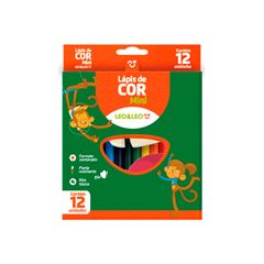 Lápis de Cor Leo&Leo Mini 12 Cores