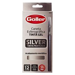 Caneta Goller Gel 12 Unidades Silver