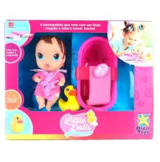 BONECA LITTLE DOLLS BANHO C/3 645