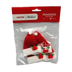PENDENTE GORRO VERM C/4 WF9891