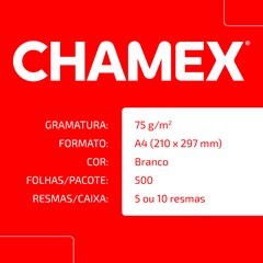Chamex 75g A4 500 Folhas