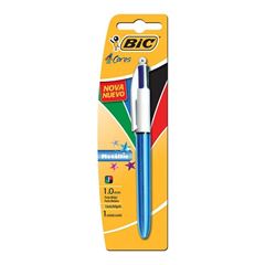 CANETA BIC 4COR METALICA AZ 929818