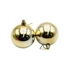 BOLA NAT LISA 7CM 2P OURO MT1746