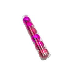Bola Natalina Glitter 6cm Lisa 6Peças Lilas