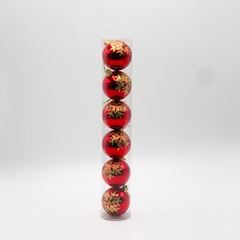 BOLA NAT GLITT/LISA 6CM 6P VD MT1762
