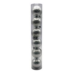 BOLA NAT DECOR 6CM 6P PRA 2688 MT1749