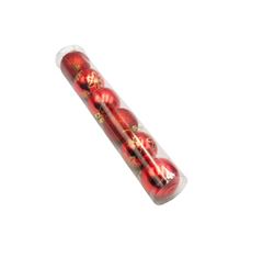 Bola Natalina Decorativa 8cm 6 Peças Vermelha