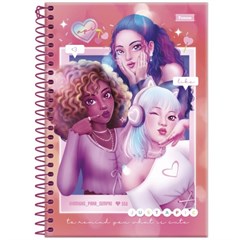 CADERNO 1/4 CD ESP AMIGAS 200F 8074