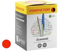 Caneta Compactor Economic 100Unidades Vermelho