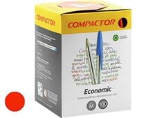 Caneta Compactor Economic 100Unidades Vermelho