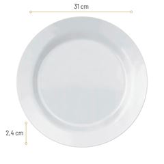 PRATO NAD OPALINE MENU RASO 31CM 5643