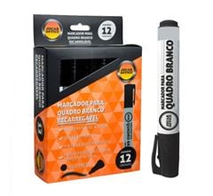 Marcador Para Quadro Branco Jocar Reciclável 12 Unidade Preto