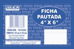 Ficha C/Pauta Sd 4x6 100p 10065