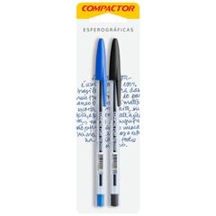 CANETA COMPACT TOP 2000 2P AZ/PR 623 (210)