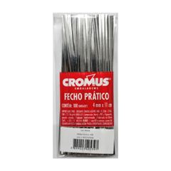 Fecho Prata Crom 100 Peças