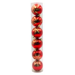 BOLA NAT DECOR 8CM 6P VM 8614 MT1777