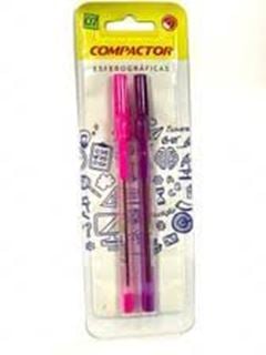 CANETA COMPAC 07 B 1,2MM 2P RO/VI 1982641 (210)
