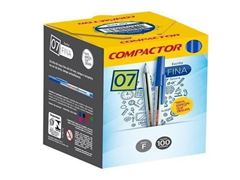 Caneta Compactor 07 Preto 100 Unidades
