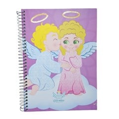 CADERNO CD LITTLE ANGELS 1X1 96F 5052