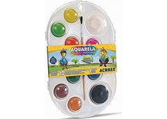 ESTOJO AQUARELA ACRILEX 12C 1812