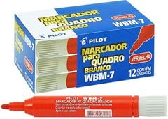 Marcador Pilot Para Quadro Branco 12 Peças Vermelho