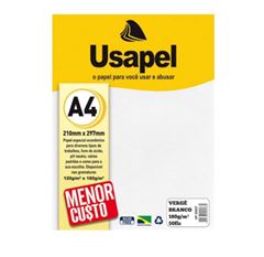PAPEL USAPEL 180G 50F A4 VRG BCO 25027