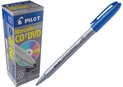 MARCADOR PERM PILOT 12P CD/DVD 2.0 AZ