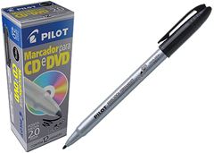 MARCADOR PERM PILOT 12P CD/DVD 2.0 PT