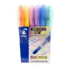 Marca Texto Lumicolor Pastel com 6 - Pilot