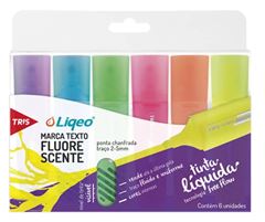 Marca Texto Liqeo Fluore Scente 6 Unidades Neon