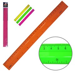 REGUA GOLLER 30CM COLOR NEON 6038
