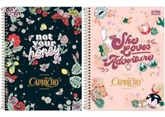 Caderno Capa Dura 16x1 Capricho 256 Folhas