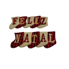 Enfeite Corda/Bota Feliz Natal