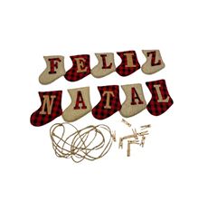 Enfeite Corda/Bota Feliz Natal