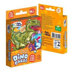 Jogo Da Memoria Dinocards Pais E Filhos 54 Peças Dinossauros Jurassic