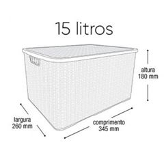 ORGANIZADOR RATTAN ARQ 15 PTO 25593PM