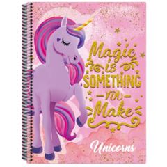 CADERNO CD 1/4 UNICORNS 200F 5182