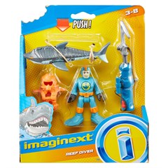 MERGULHADOR C/TUBARAO MATTEL IMAGINEXT GKG82