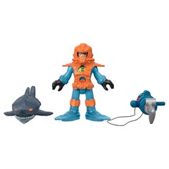 MERGULHADOR C/TUBARAO MATTEL IMAGINEXT GKG82