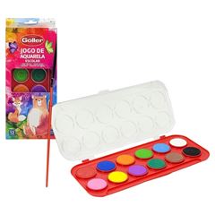 Jogo de Aquarela Escolar Goller 12 Peças