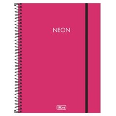 CADERNO CD NEON 10X1 160F PINK 302481