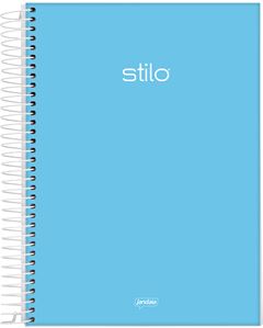 CADERNO PP STILO 10X1 160F AZ PAST 68856