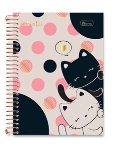 Caderno Capa Dura 10x1 Cut Cat 160 Folhas
