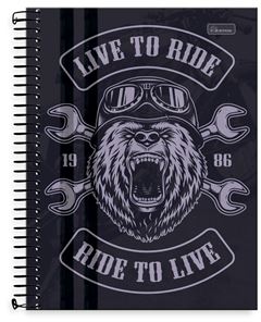Caderno 1/4 Espiral Four Yng masculina 96 Folhas