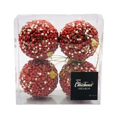 BOLA NAT DECOR ESTREL 8CM C/4 VM HT9168