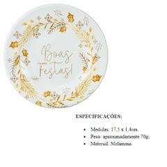 Prato Natalino Melamina Sobremesa