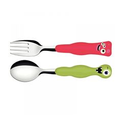 Jogo De Talheres 2 Pcs Lirous Colorido - Sortidos Com Laminas Aco Inox E Cabos Pp