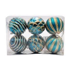 BOLA NAT CROM 8CM 6P AZ/OU 1690254
