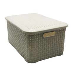 Cesto Rattan Plasbrink 16l Bco 1317