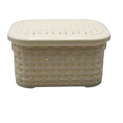 Cesto Rattan Plasbrink 2,5l Bco 1591